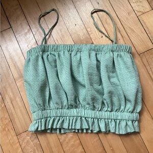Zara Green Textured Top